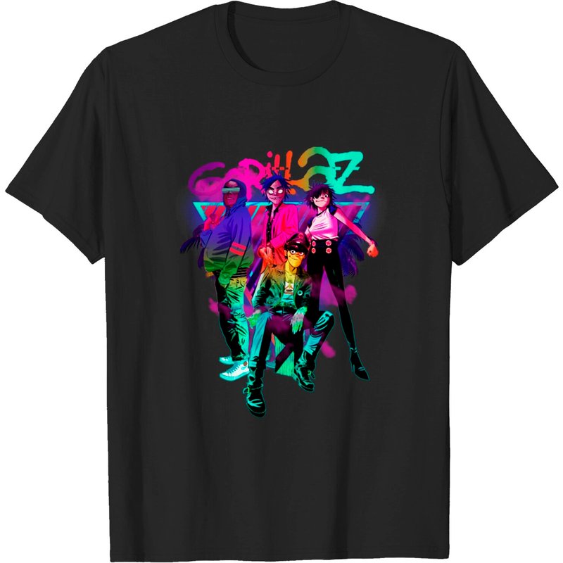 T-shirt Noir pour Hommes Gorillaz