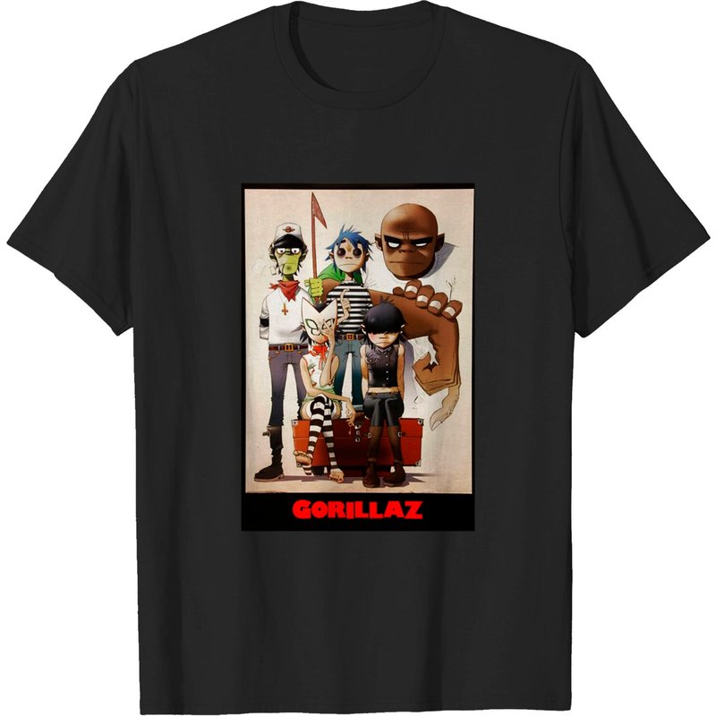 T-shirt Noir pour Hommes Gorillaz — T-shirts pour hommes