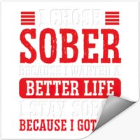 Sober For Better Life Sobriety AA Sponsor Stickers