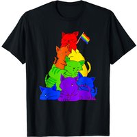 T-shirt Cat LGBT Chats Mignons Fierté Gay — T-shirts pour hommes