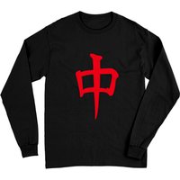 T-shirt à manches longues Red Dragon Tile Mahjong pour unisexe — T-shirts pour hommes