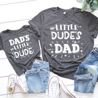 T-shirt assorti Little Dude's Dad pour hommes — T-shirts pour hommes