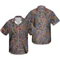 Kahala Vintage Leaf Print Hawaiian Shirt — Mens Casual Shirts