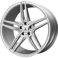 Asanti Black ABL-12 Orion Brush Silver Wheels with Carbon Inserts