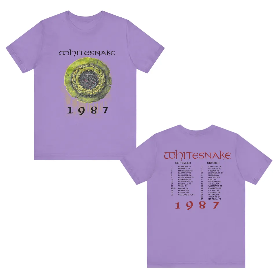 1987 Whitesnake Tour T-Shirt for Men