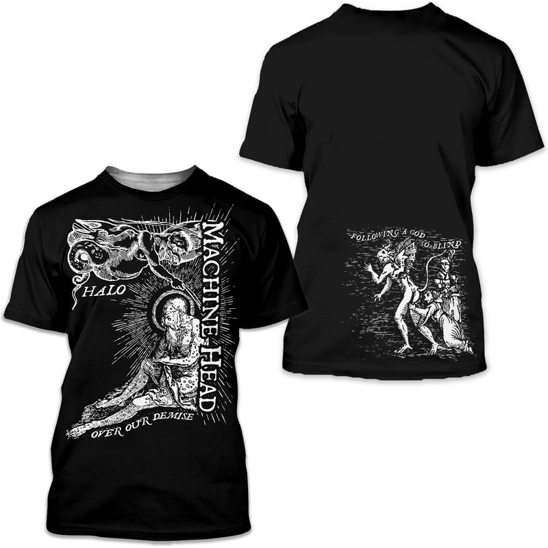 T-shirt unisexe Machine Head : Halo pour hommes en noir — T-shirts pour hommes