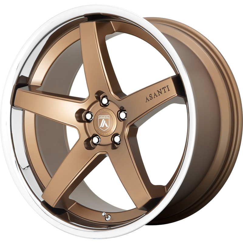 Asanti Black ABL31 Regal Satin Bronze Wheel with Chrome Lip — Wheels & Rims