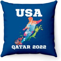 USA World Cup 2022 Throw Pillows - Soccer Merchandise