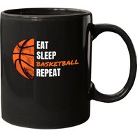 Eat Sleep Basketball Repeat Ceramic Mug — Mugs & Tumblers