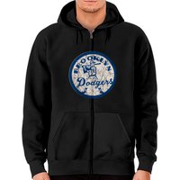 Hoodie zippé Vintage Brooklyn avec logo de baseball usé