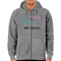 Sweat à capuche zippé Try Guys pour unisexe en rouge — Sweats à capuche pour hommes