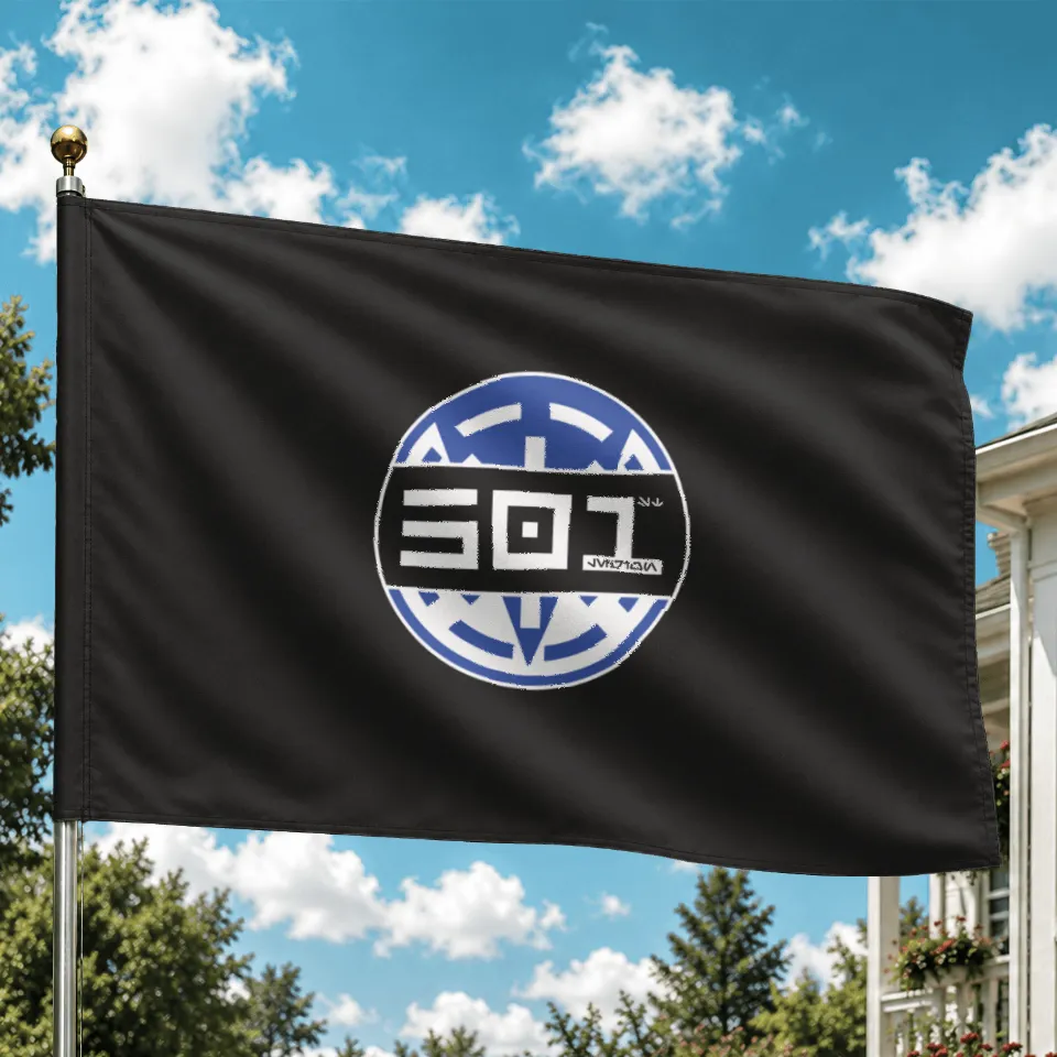 Drapeaux de Maison avec Logo de la 501e Légion — Drapeaux décoratifs
