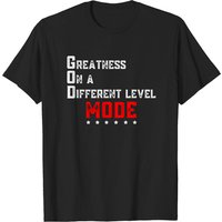 T-shirts pour hommes God Mode - Grandeur à un autre niveau
