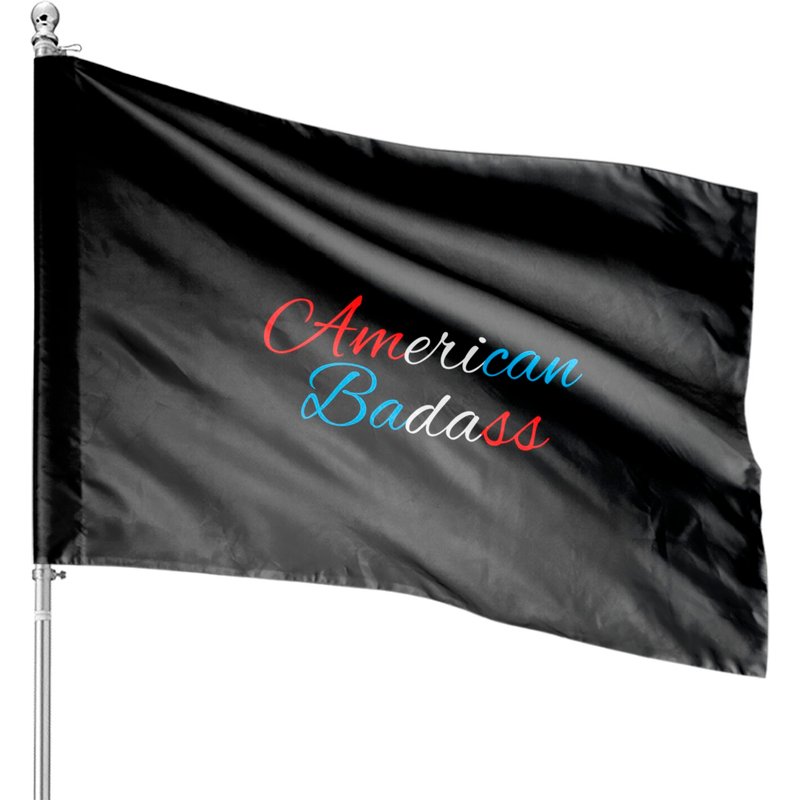 Drapeaux de Maison Kid Rock American Badass avec Design Rouge, Blanc et Bleu — Drapeaux décoratifs