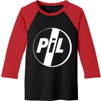 T-shirts de Baseball Public Image Limited pour Hommes Noir/Rouge