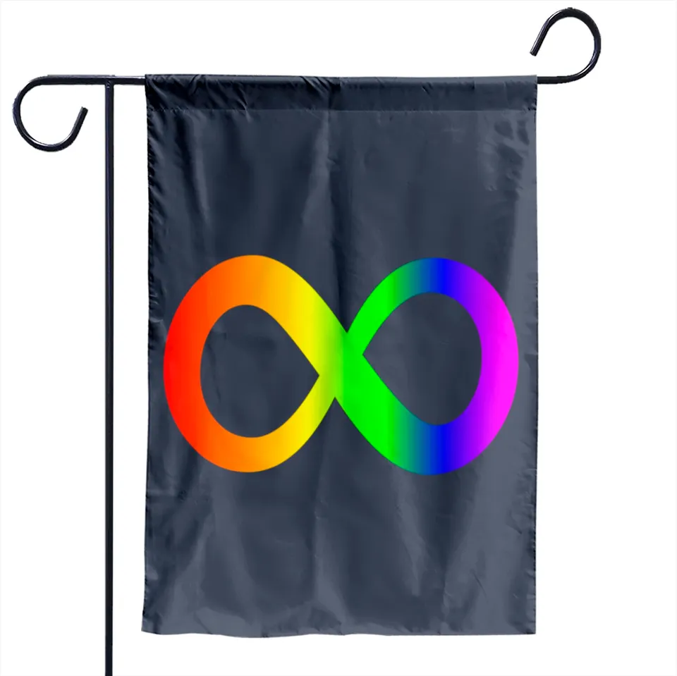 Autism Infinity Symbol Rainbow Garden Flags — Decorative Flags
