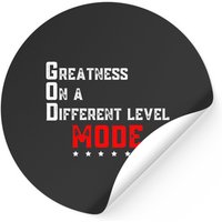 God Mode Stickers - Greatness On A Different Level — Stickers & Decals