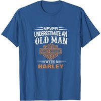 T-Shirt Noir Old Man Harley pour Hommes