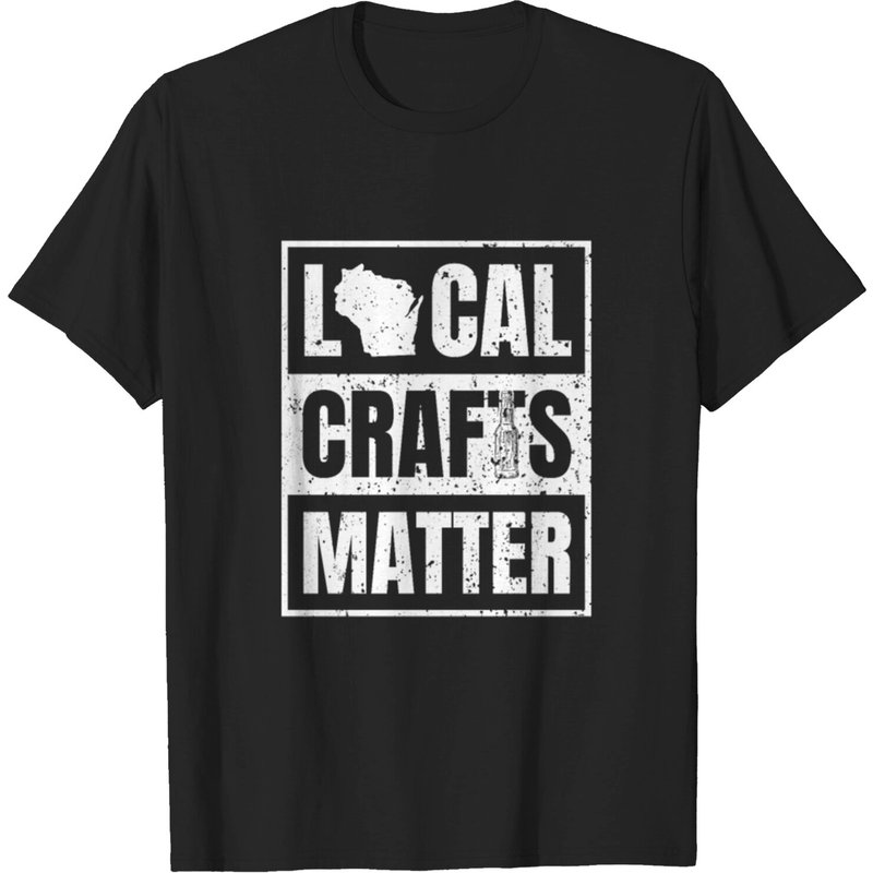Wisconsin Drink Local Craft Beer T-shirt for Men — Mens T Shirts