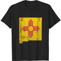 New Mexico Zia Symbol T-Shirt for Men in Black