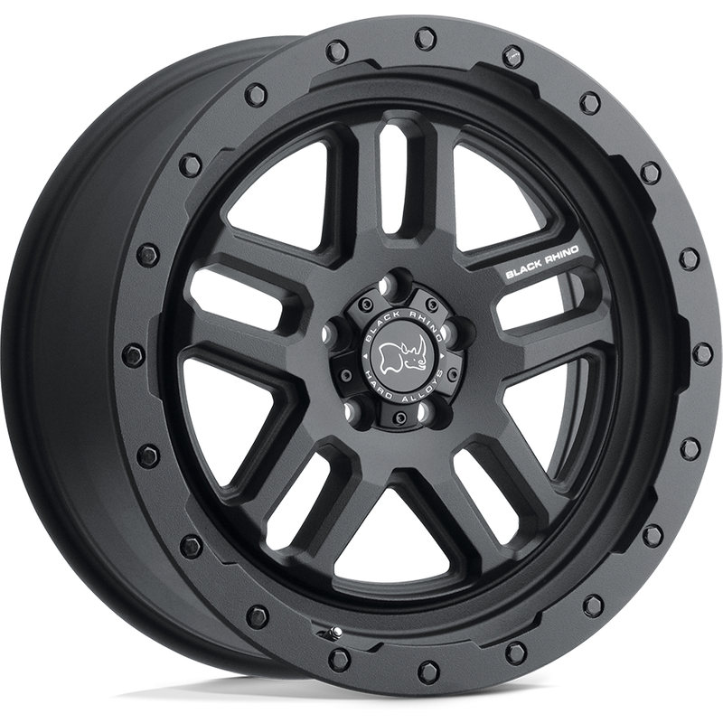 Black Rhino Barstow Matte Black Wheels - 17x8 - 6x130 Bolt Pattern — Wheels & Rims