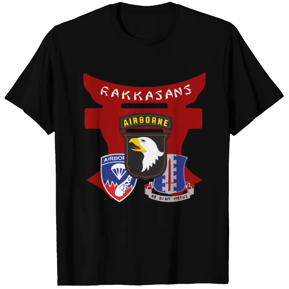 T-shirt noir du 187e régiment d'infanterie - T-shirt graphique de fierté militaire — T-shirts pour hommes