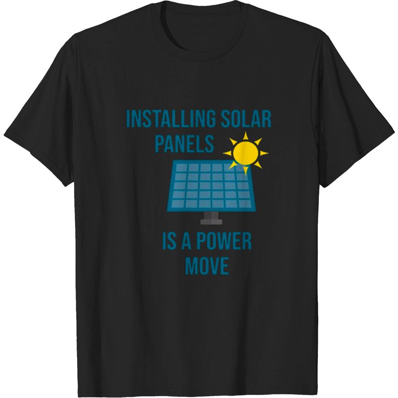 Custom Dc Solar Panel Cell T-Shirt for Men