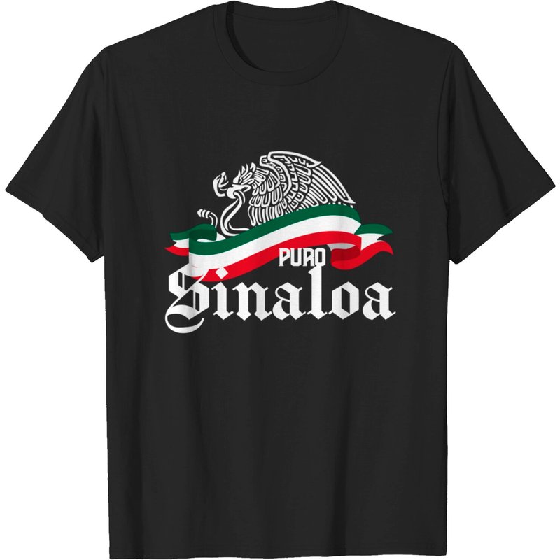 Sinaloa Mexico Puro Sinaloa Flag Eagle T-shirt for Men