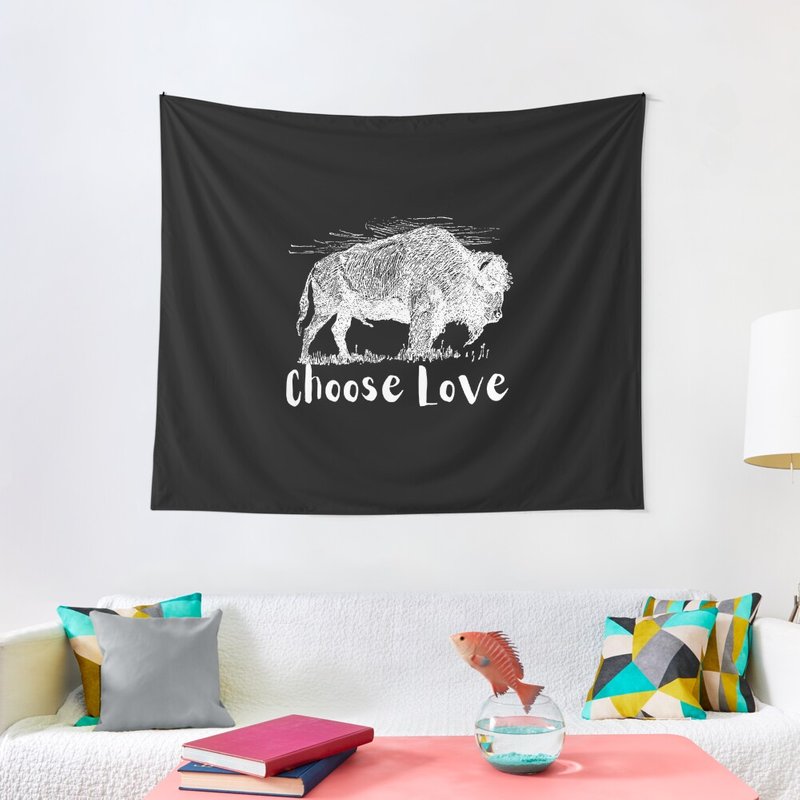 Tapisserie Choose Love Buffalo — Tapisseries murales
