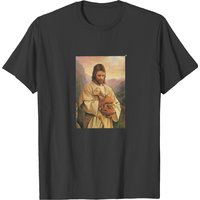 T-shirt Jésus-Christ tenant la brebis perdue pour hommes — T-shirts pour hommes