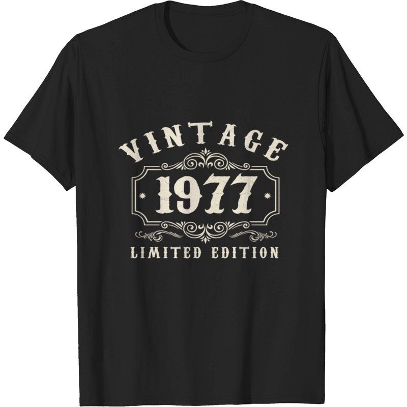 T-shirt Édition Limitée Vintage 1977 pour Hommes