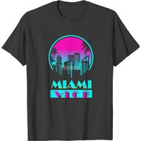 T-shirt Miami Vice Beach pour hommes - Noir