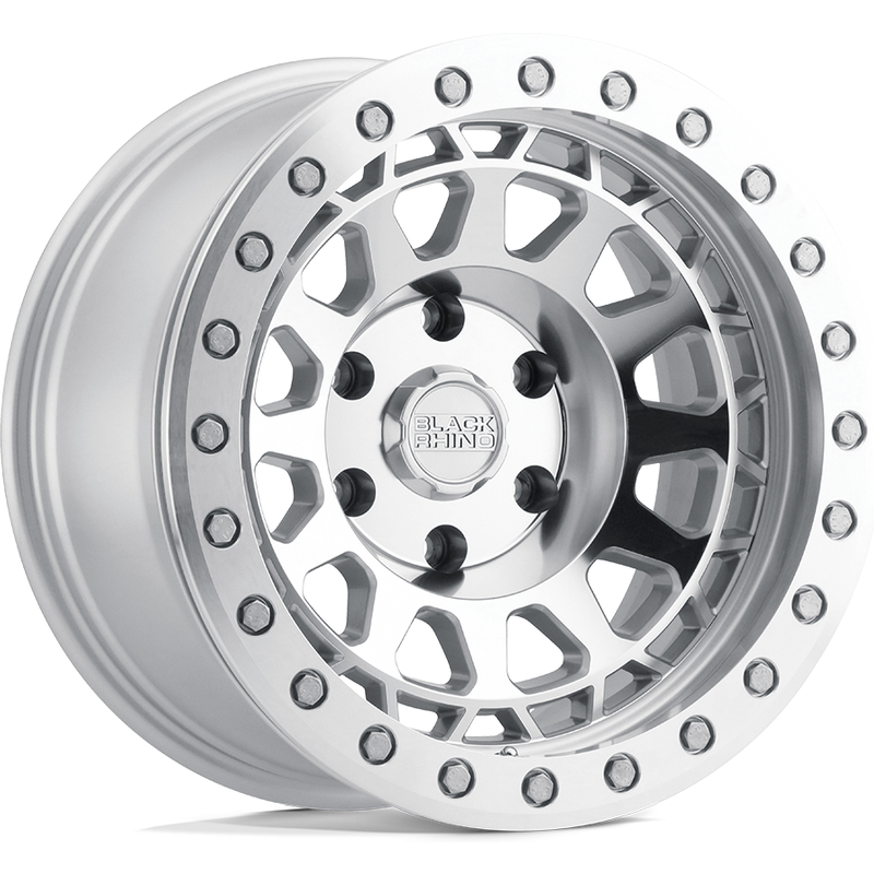 Black Rhino Primm Beadlock Silver Wheel - 17x8.5 - 6x139.7 -30 Offset — Wheels & Rims