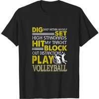 Men's Volleyball T-Shirt in Black — Mens T Shirts