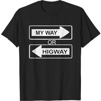 T-shirt My Way Or Highway pour hommes en noir — T-shirts pour hommes