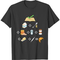 Croissant Recipe T-Shirt for Men in Black