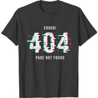 T-shirt Error 404 pour hommes en noir — T-shirts pour hommes