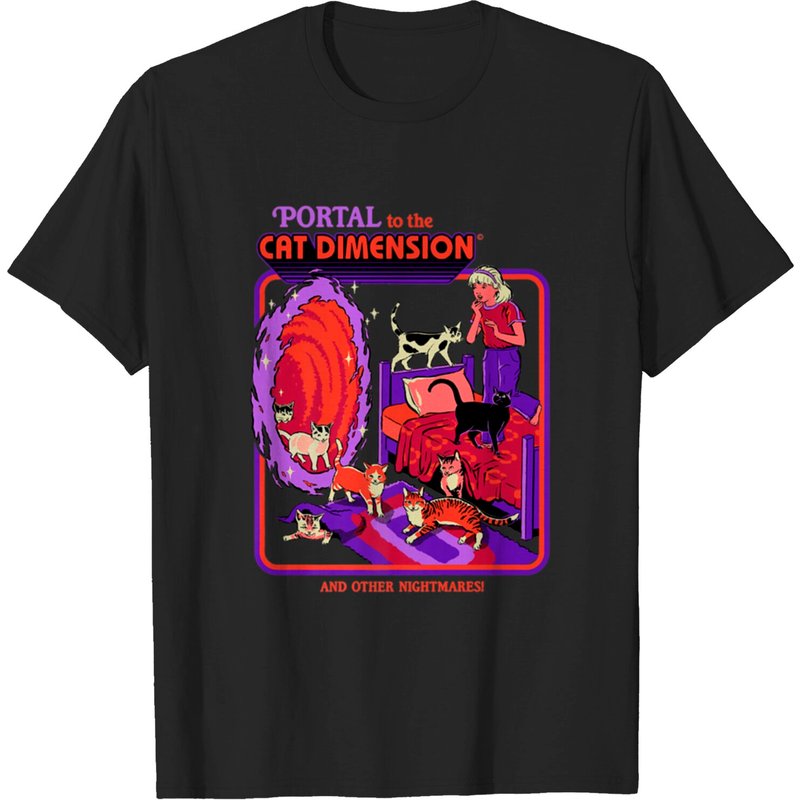 T-shirt Cat-Dimension-Portal-Nightmare pour hommes — T-shirts pour hommes