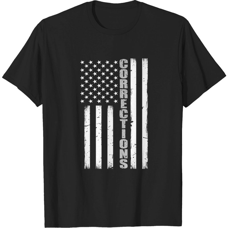 T-shirt cadeau Thin Silver Line Corrections Flag pour hommes — T-shirts pour hommes