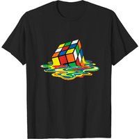 T-shirt Melting Cube pour hommes en noir