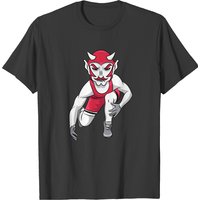 Custom Red Devil Mascot Wrestling T-Shirt for Men