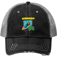 Haleiwa North Shore Sign Man Drawing Trucker Hat