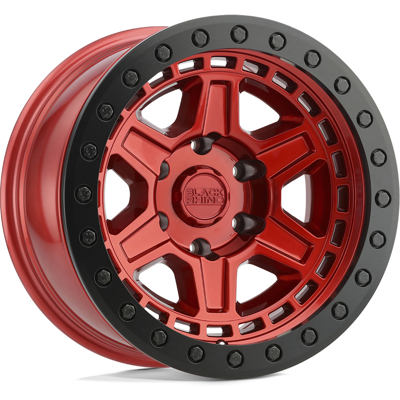 Black Rhino Reno Candy Red Wheel with Black Ring - 17x9 -6x139.7 — Wheels & Rims