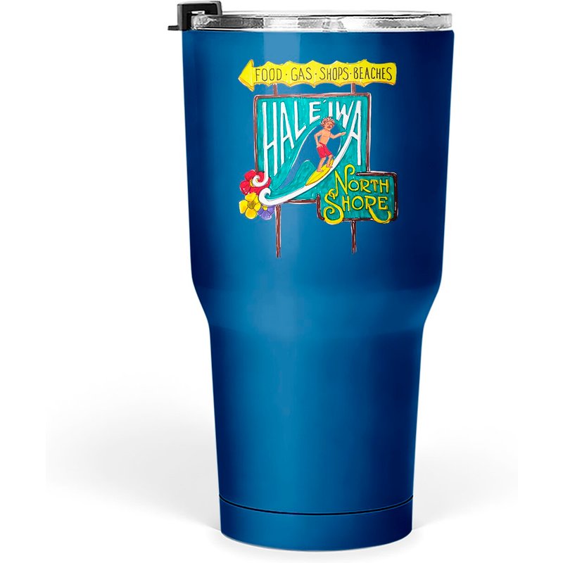 Haleiwa North Shore Sign Man Drawing 30 Oz Tumbler — Mugs & Tumblers