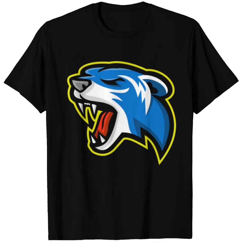 Angry Polecat Mascot T-shirt for Men - Black