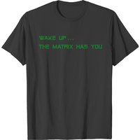Wake Up Matrix Men's T-Shirt in Black