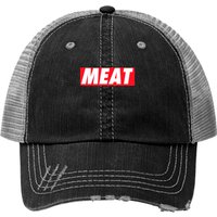 Chapeaux Trucker Meat Unisexe avec Maille Respirante et Style Vintage — Casquette de baseball