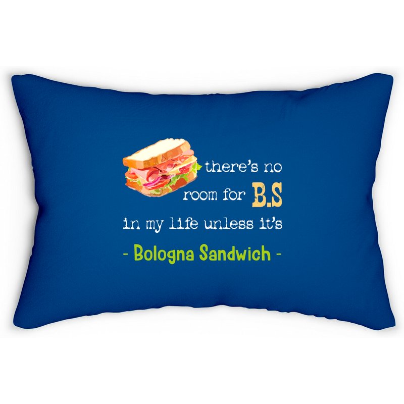 Bologna Sandwich Baloney Sausage Fried Jumbo Lumbar Pillow — Decorative Cushions