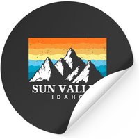 Vintage Sun Valley Idaho Mountain Hiking Souvenir Stickers — Stickers & Decals