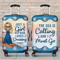 Just A Girl Who Loves Cruising Personalized Luggage Cover
